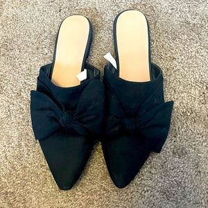 A New Day Faux Suede Bow Mules [Women’s US 11]